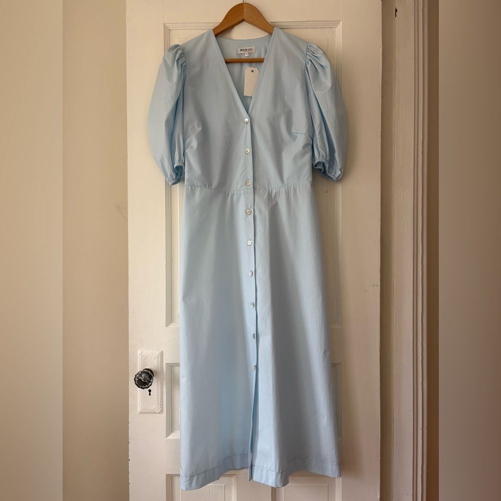 🇨🇦 NWT Horses Atelier Puff Sleeve Button Front Dress - Picture 11 of 16